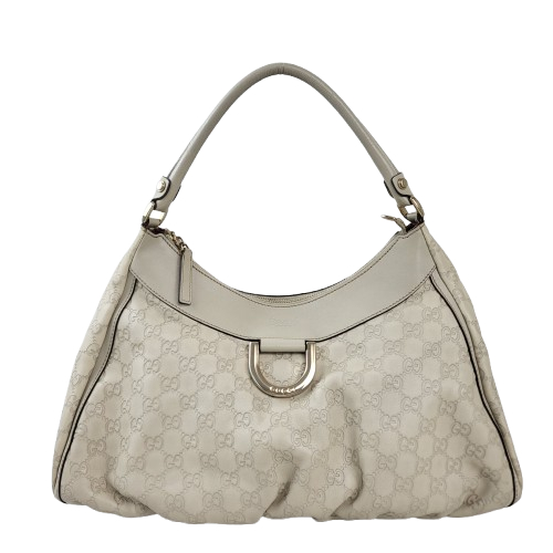 정품 구찌 시마 레더 D링 호보 숄더백 라지--0