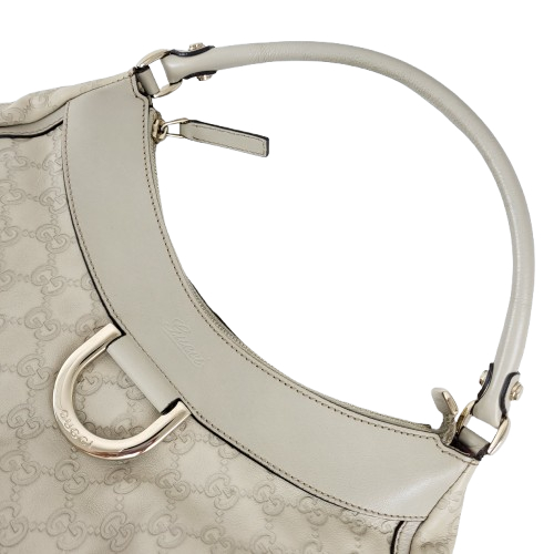 정품 구찌 시마 레더 D링 호보 숄더백 라지--7