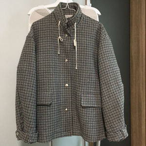 스튜디오톰보이 스몰체크 하이넥 점퍼 (55)