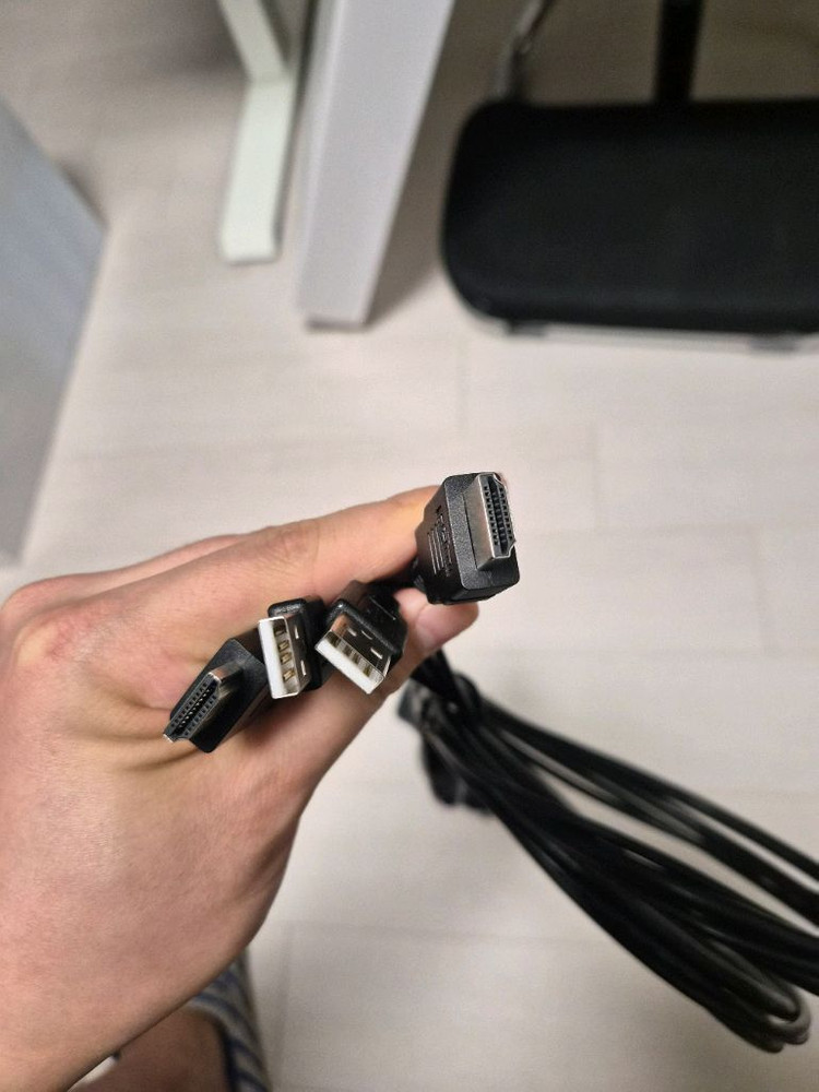 넥시 2포트 HDMI 4K KVM 스위치 케이블 타입 팜--5