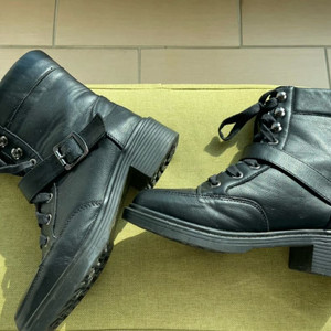 블랙 워커 부츠 235