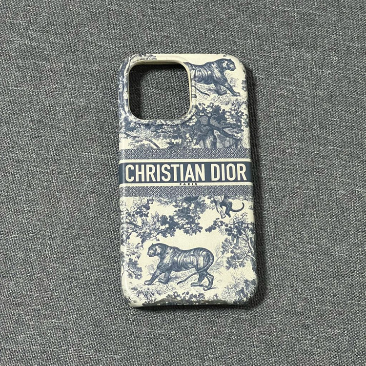 디올 정품 아이폰 13 프로 뜨왈 드 주이 양가죽 맥세이프 케이스--3