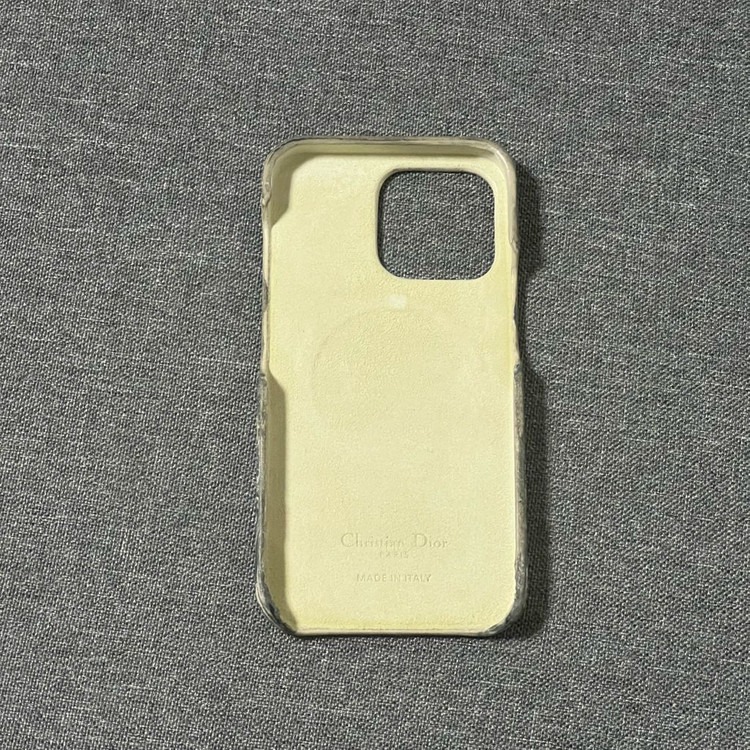 디올 정품 아이폰 13 프로 뜨왈 드 주이 양가죽 맥세이프 케이스--4