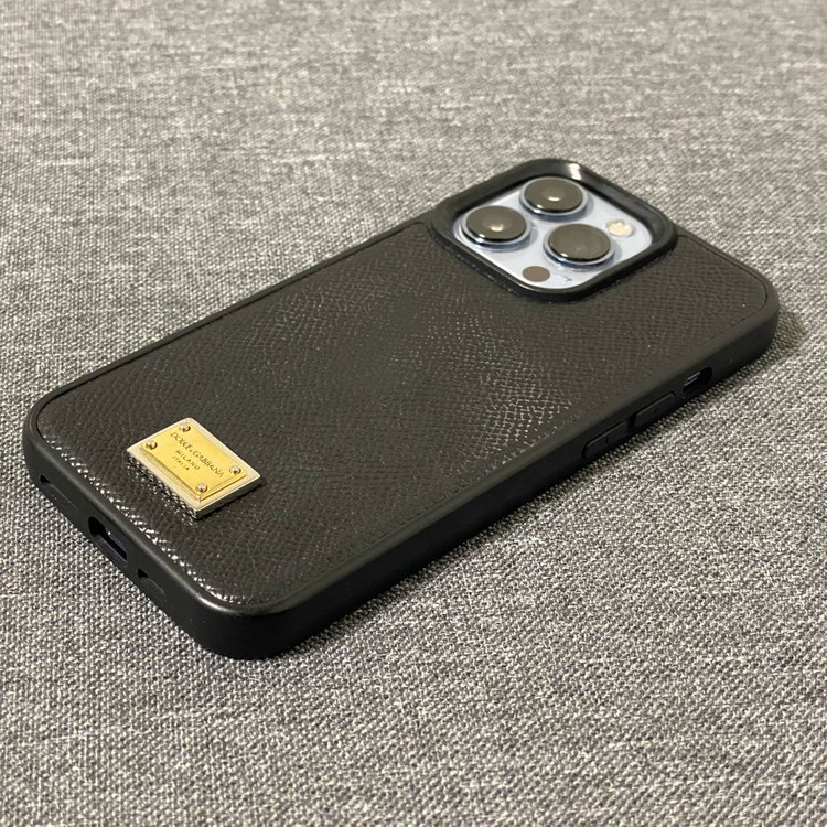 돌체 앤 가바나 아이폰 13 프로 가죽 케이스--2