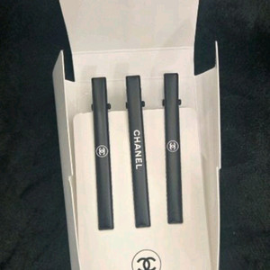 정품 샤넬 뷰티 헤어핀 집게핀 블랙