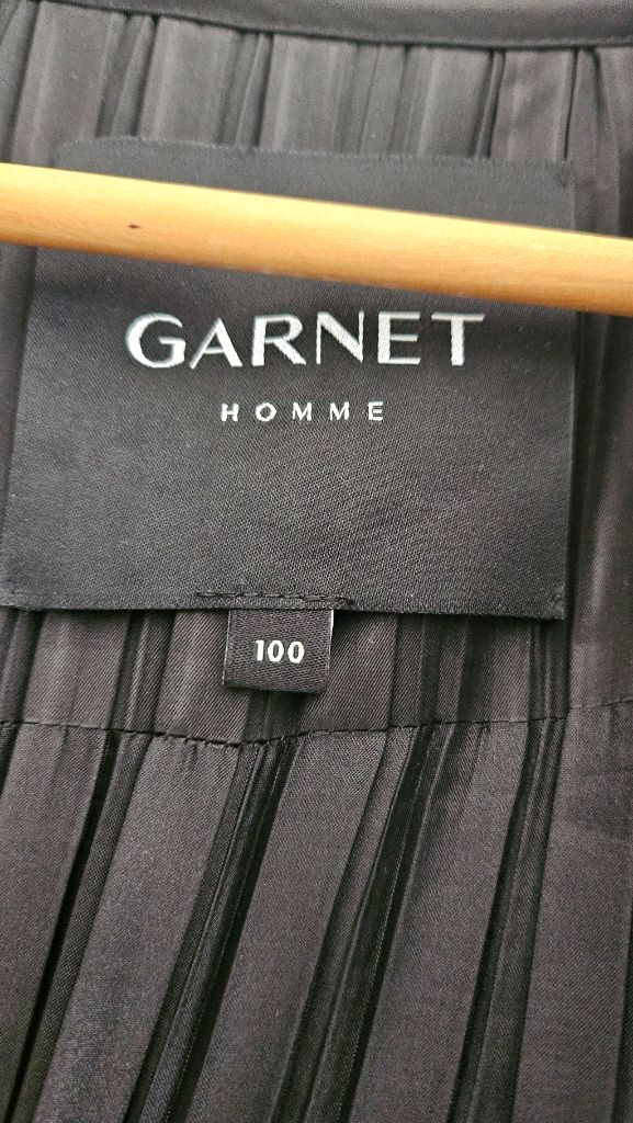 가넷옴므(GARNET HOMME) 블랙 주름 퀼팅 패디드 트렌치 코트 (100)--4