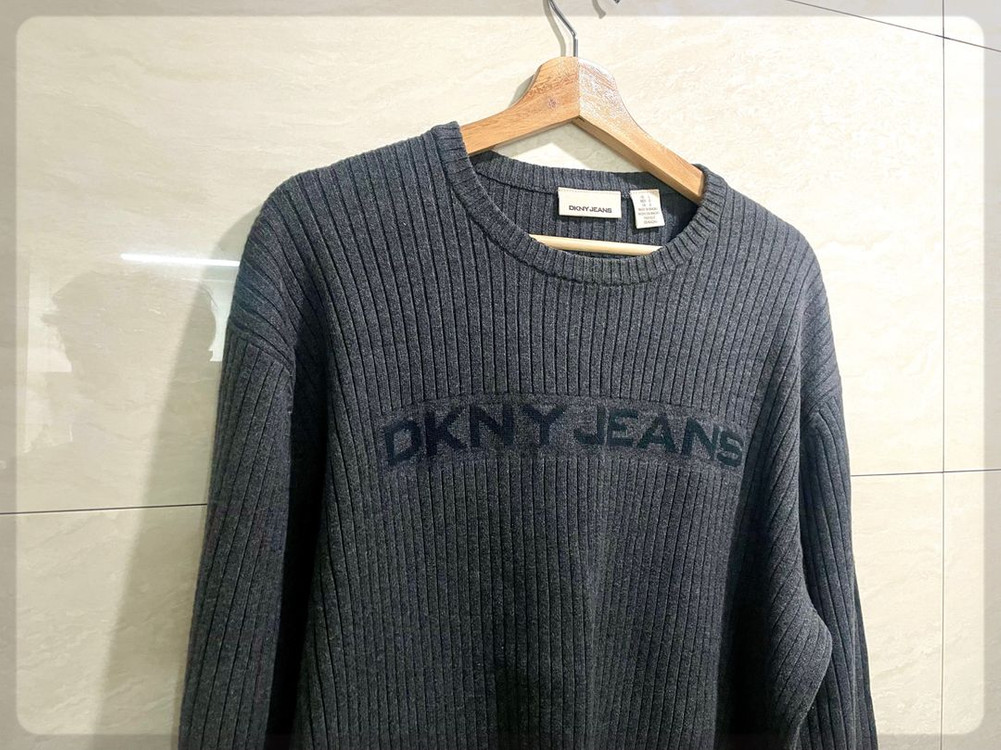 DKNY / 레트로 로고 니트, 남성니트 / L(105)--1