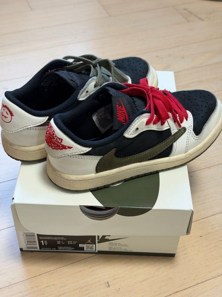 나이키 조던 트래비스 스캇 미디움 올리브 ps 205 (키즈) 이미지