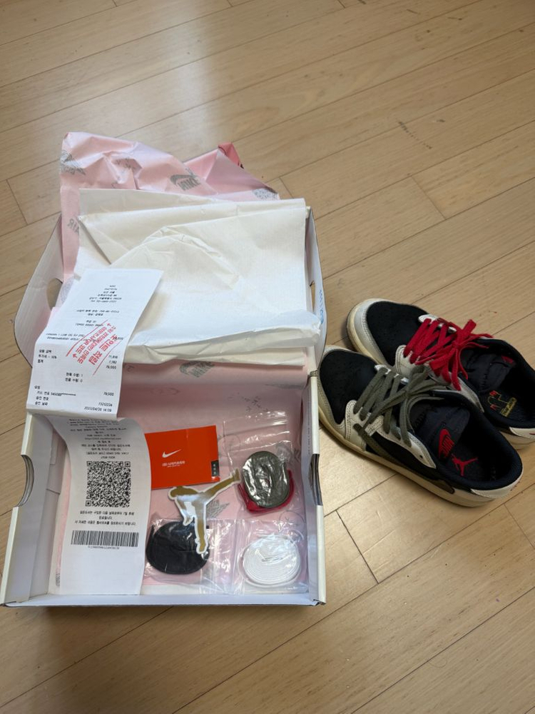 나이키 조던 트래비스 스캇 미디움 올리브 ps 205 (키즈) 이미지