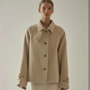 파사드패턴 캐시미어 하프코트 오트밀 S 이미지