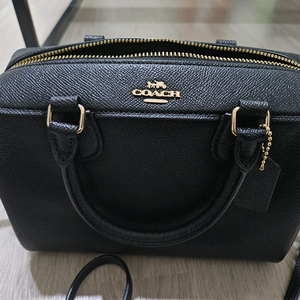 코치 가방 미니 토트 숄더백 블랙 가죽