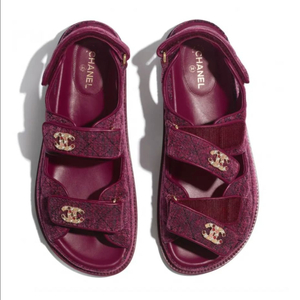 샤넬 공방 벨크로 샌들 35사이즈