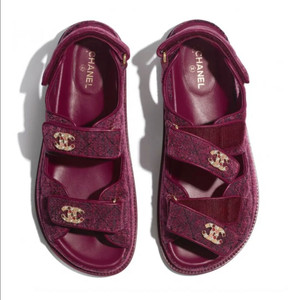 샤넬 공방 벨크로 샌들 35사이즈