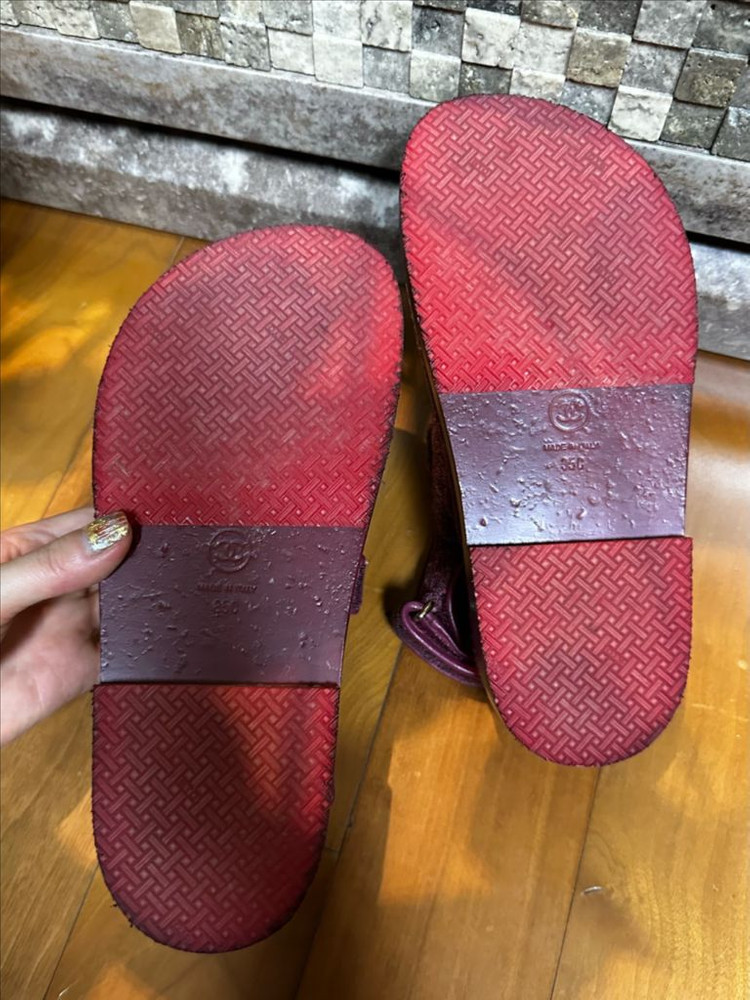 샤넬 공방 벨크로 샌들 35사이즈--8