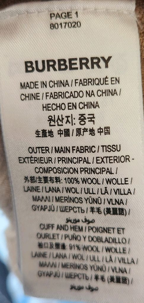 버버리 신형 체크 패치 메리노 울 스웨터 베이지 M--7