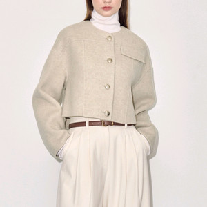 타임 캐시미어 크롭 자켓