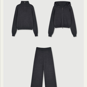 아뜨와 3피스 니트 셋업 차콜 이미지