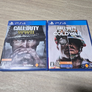 ps4 콜오브 듀티 콜드워+ww2 일괄 팝니다 (일본판)