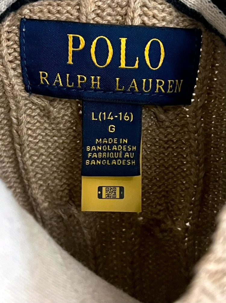 폴로 랄프로렌 케이블 니트 베이지 브라운니트 44 55--8