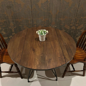 리바트 원목 접이식 식탁과 원목 의자 세트