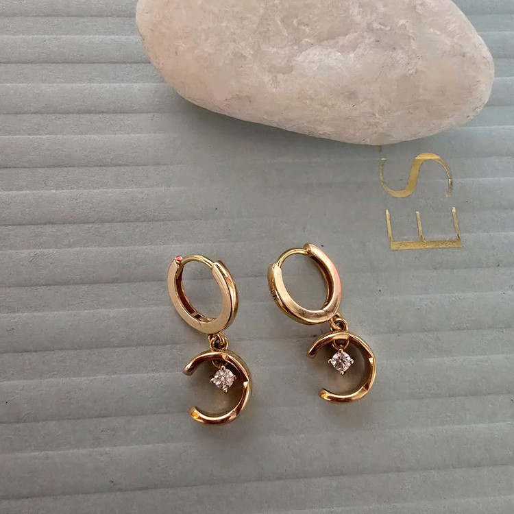 18k핑크골드 귀걸이--1