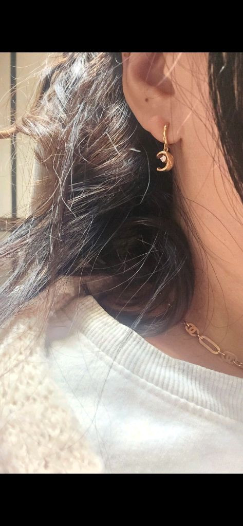 18k핑크골드 귀걸이--8