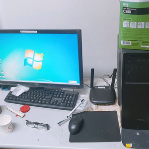 사무용 컴퓨터 세트