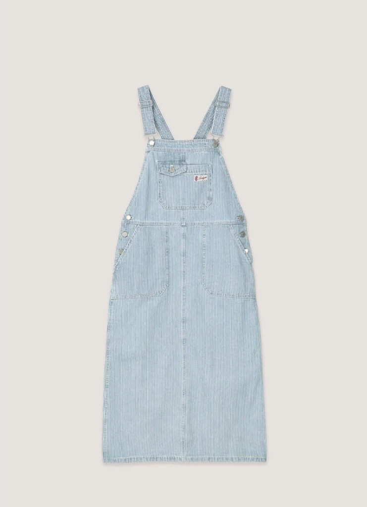 앤유 크랜본 포켓 포인트 데님 오버롤 원피스--8