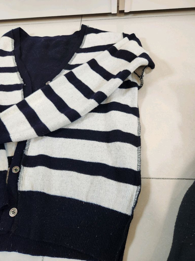 꼼데가르송 단가라 양면 WOOL울가디건/L사이즈 급저렴판매--8