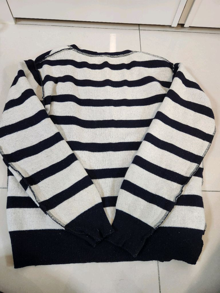 꼼데가르송 단가라 양면 WOOL울가디건/L사이즈 급저렴판매--9