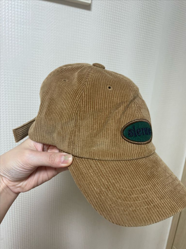 시엔느 Signature Ball Cap (Camel) 코듀로이 볼캡 카멜--3