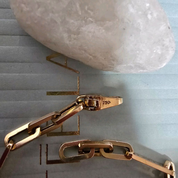 18k핑크골드 클립 팔찌--4