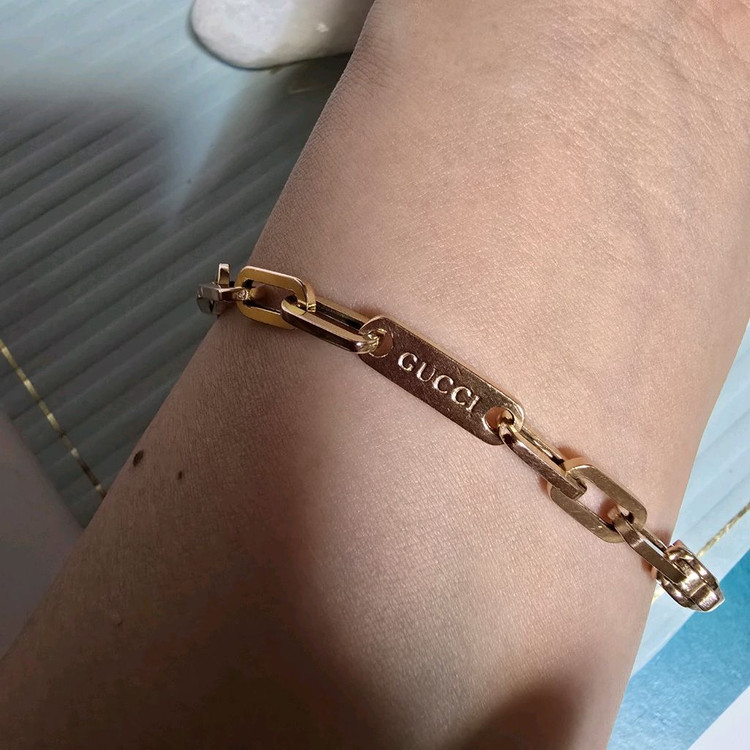 18k핑크골드 클립 팔찌--6