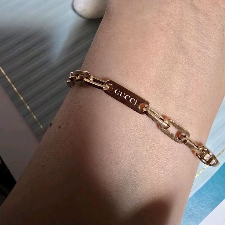 18k핑크골드 클립 팔찌--7