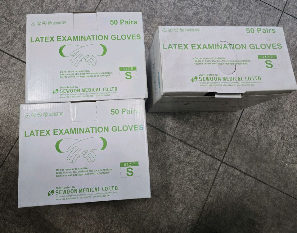라텍스 수술용 장갑 S사이즈 총120매 일괄 판매 이미지