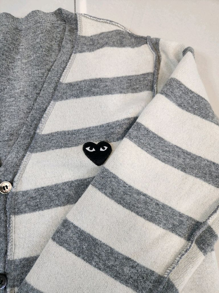 꼼데가르송 단가라 양면 WOOL울가디건/L사이즈 급저렴판매--6