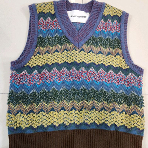 1번착용/앤더슨벨 히피 숏 멀티 베스트 니트/L사이즈