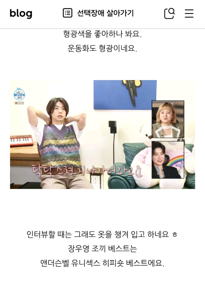 1번착용/앤더슨벨 히피 숏 멀티 베스트 니트/L사이즈--2