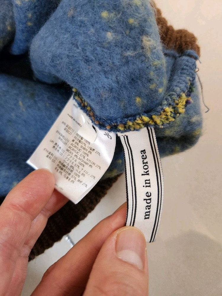 1번착용/앤더슨벨 히피 숏 멀티 베스트 니트/L사이즈--6