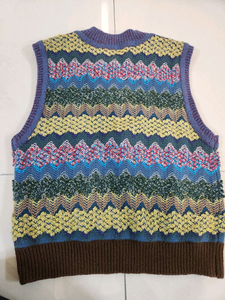 1번착용/앤더슨벨 히피 숏 멀티 베스트 니트/L사이즈--8