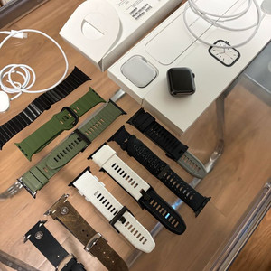 애플워치7 스테인리스 그래파이트 45mm 풀구성 스트랩 다수