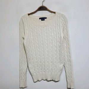 (S) 랄프로렌 폴로 꽈배기 니트 아이보리 케이블 스웨터 이미지