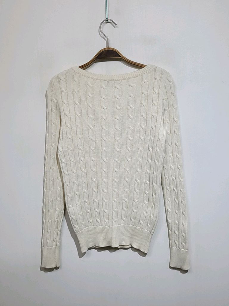 (S) 랄프로렌 폴로 꽈배기 니트 아이보리 케이블 스웨터 이미지