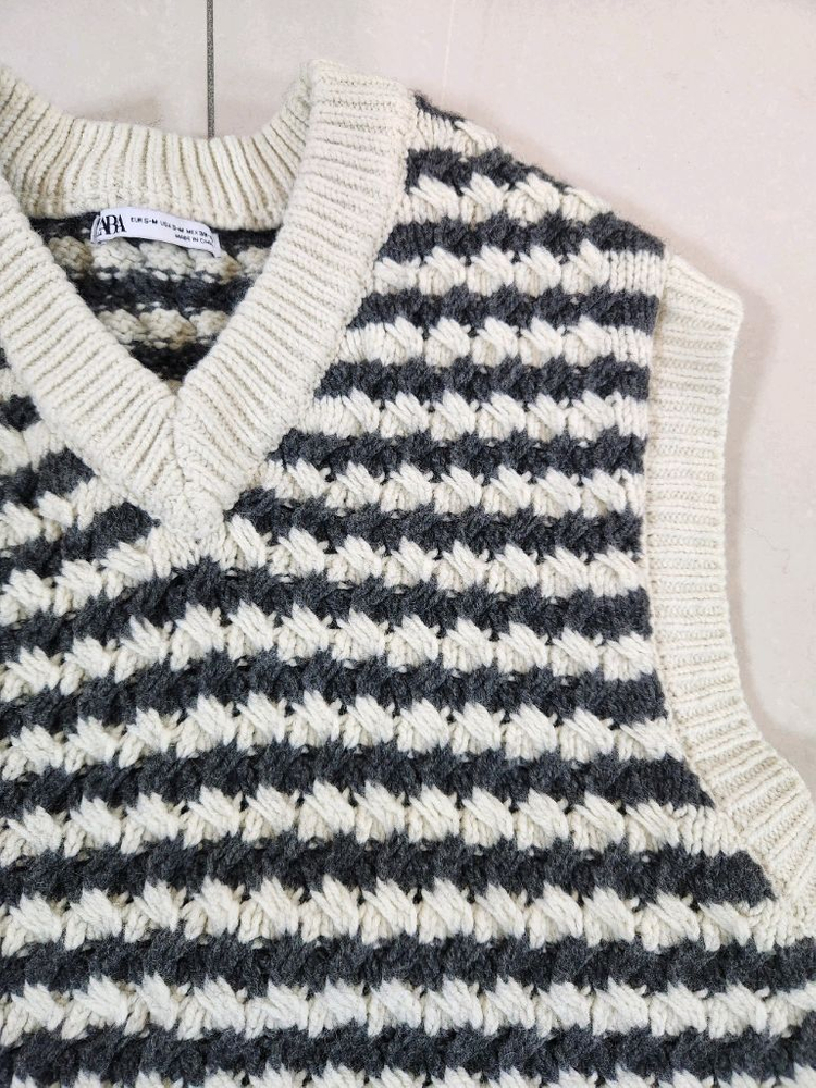 새상품/자라ZARA 남성 니트 베스트 조끼/S-M 사이즈--1