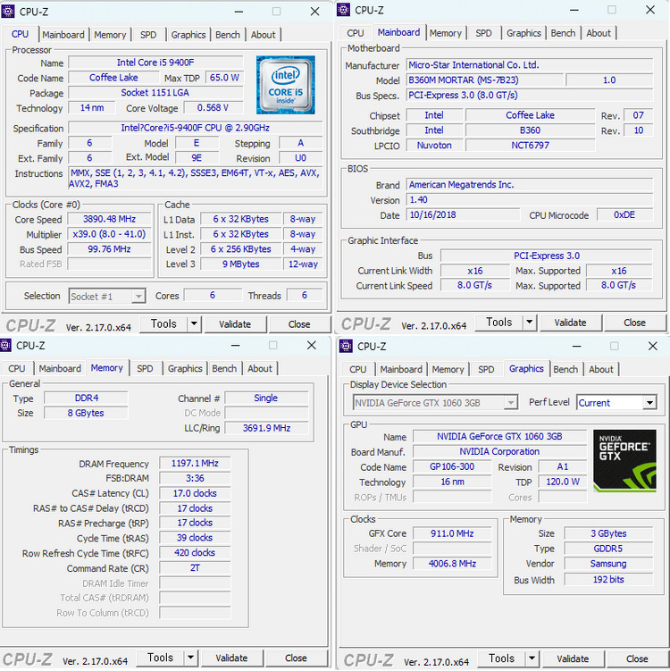 i5-9400F&GTX1060 본체--4