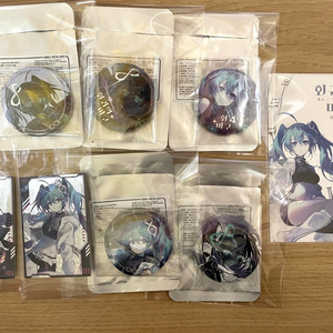 회귀의 미쿠 AGF 캔뱃지5종+카드 2종 팜