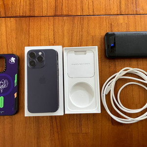 아이폰 14프로 256 퍼플 + 케이스이파이 에반게리온 케이스