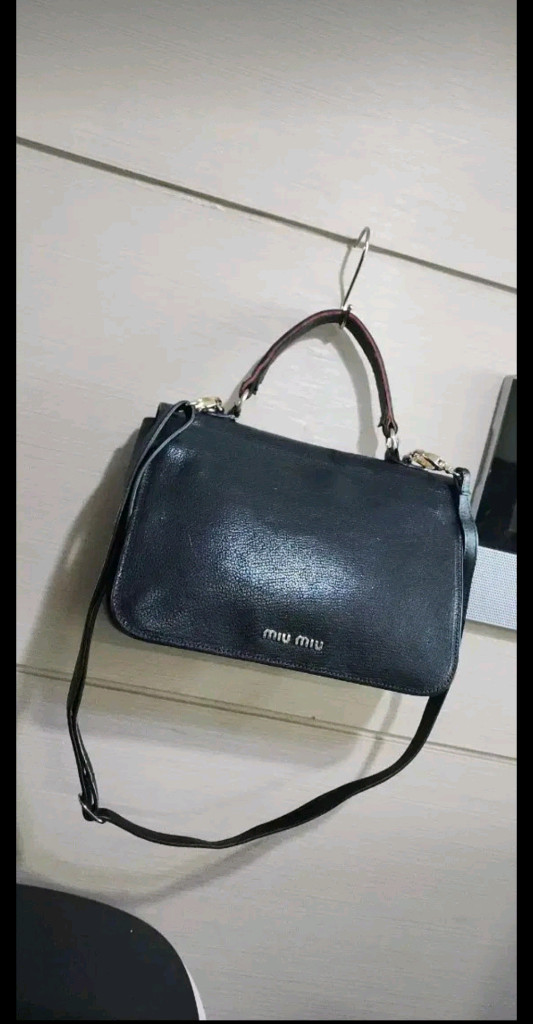 미우미우 패드락 탑핸들 크로스백--3