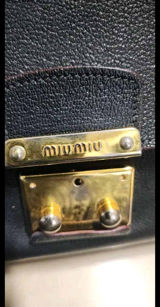 미우미우 패드락 탑핸들 크로스백--4