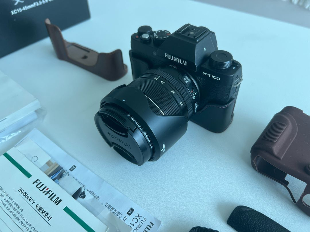 후지필름 X-T100 카메라, XF18-55mm 렌즈--1